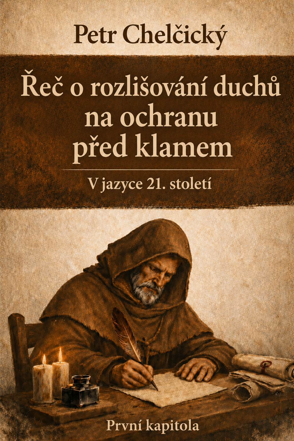 Petr Chelčický – Řeč o rozlišování duchů na ochranu před klamem – první kapitola, obálka digitální edice